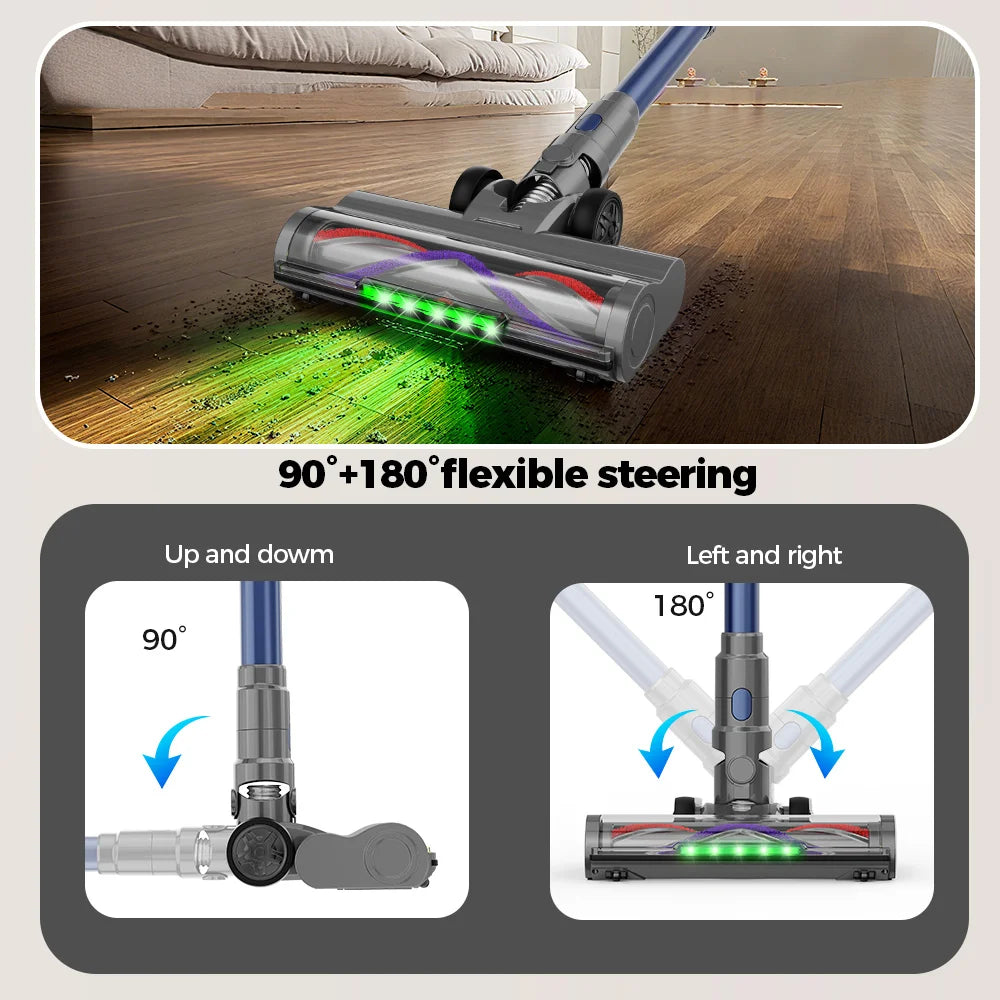 COTIAR S25 Cordless Vacuum Cleaner 650W 60kPa Strong Suction 70 Mins Runtime Handheld Home Appliance Portable Removable Battery