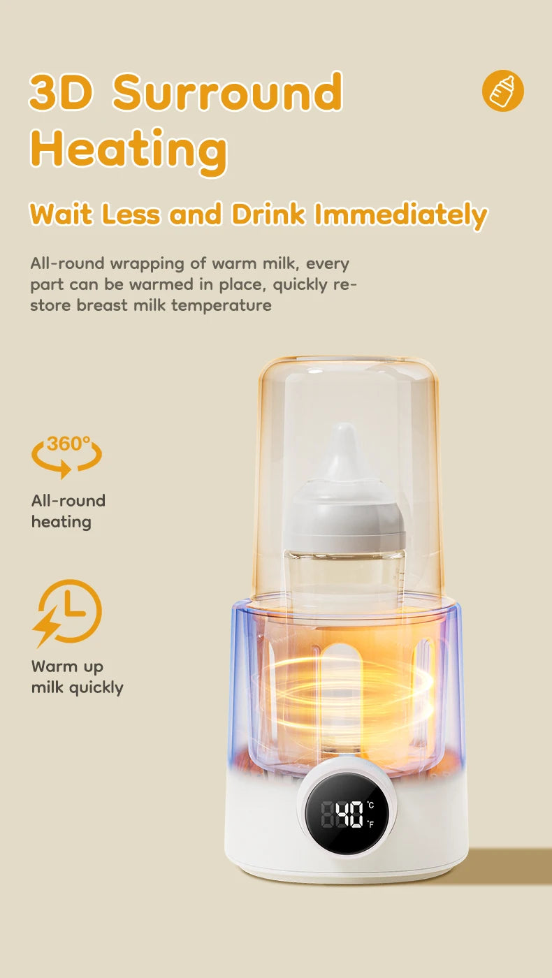 MAMIJOY Multi Function Baby Bottle Warmer 36-100° Adjustable Food Heater Milk Warmer Steriliser ACcurate Temperature Control N22
