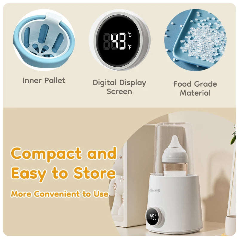 MAMIJOY Baby Bottle Warmer Multi Function 36-100° Adjustable Food Heater Milk Warmer Steriliser ACcurate Temperature Control N22