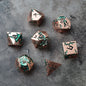 D&D Dice 7 Die Metal DND Dice Set, Weighted Metallic for Dungeons and Dragons Dice Set, Polyhedral D and D Dice Roleplaying Cube