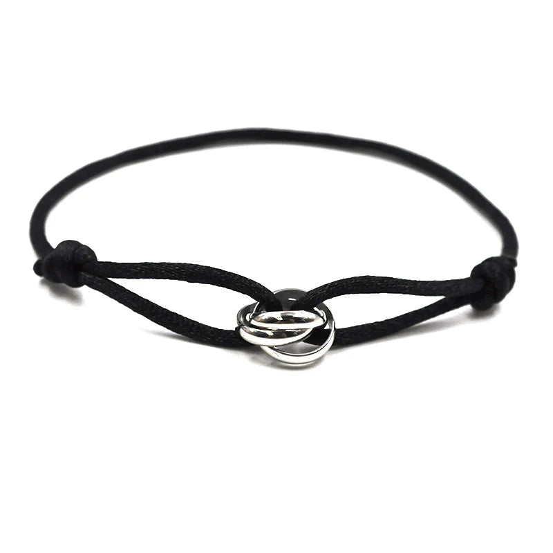 Zalman Wholesale GDS888 Luxury Unisex Bracelet 3 Metal Buckle Hand Chain Adjustable Men's Rope Bracelet for Women Jewelry Gifts