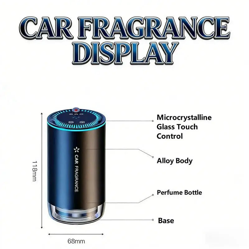 Auto smart fragrance machine, automatic spray function, aluminum alloy, starry sky atmosphere light, suitable for car and home