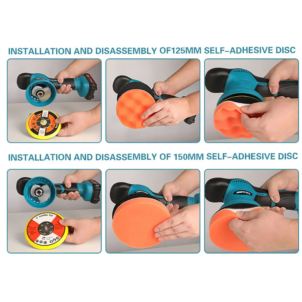 DWiusty 21V Wireless Electric Vehicle Polishing Machine Waxing Polishing Tools Automatic Waxing Machine 6-Speed Glazing Machine