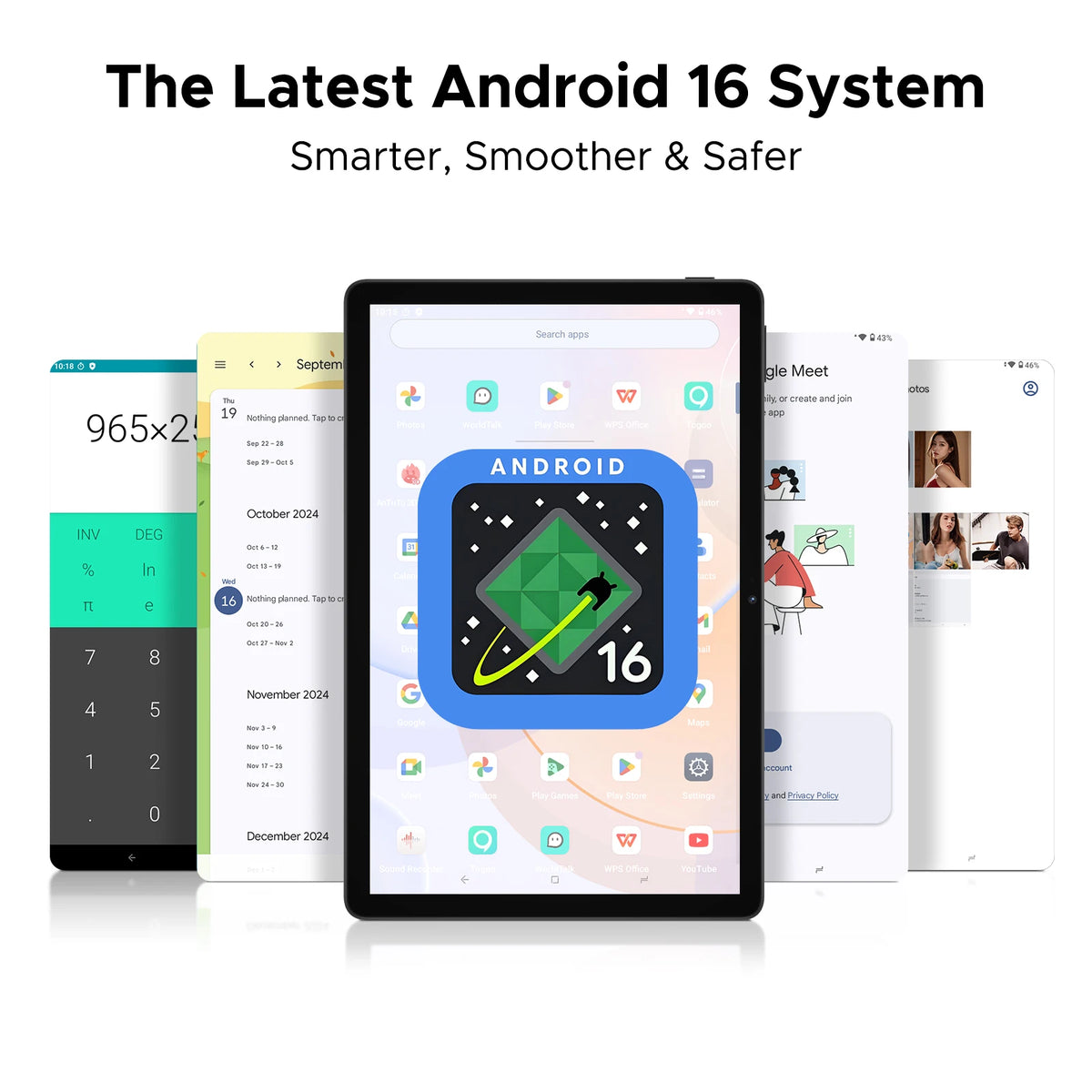 DOOGEE U11 Android 15 Tablet 11'' Ultra-clear 90Hz Display 4GB RAM 128GB ROM 8580mAh Battery Dual Speaker Supports Widevine L1