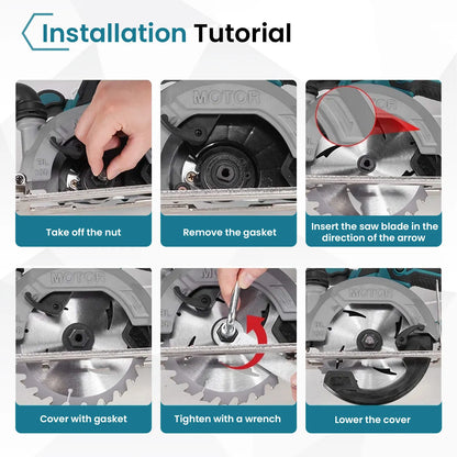 150MM 6 Inch Brushless Circular Saw Compact Electric Saw Wood Metal Ceramic Tiles Cutter Power Tool For Makita Battery
