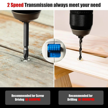 Brushless Cordless Drill Electric Screwdriver 3in1 Impact Drill With Light 2 Speeds 70Nm Power Tools For Makita 18V Battery