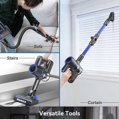 60KPa, 50min, 1L wireless vacuum cleaner for animal hair, Carpet, hard floors, N700