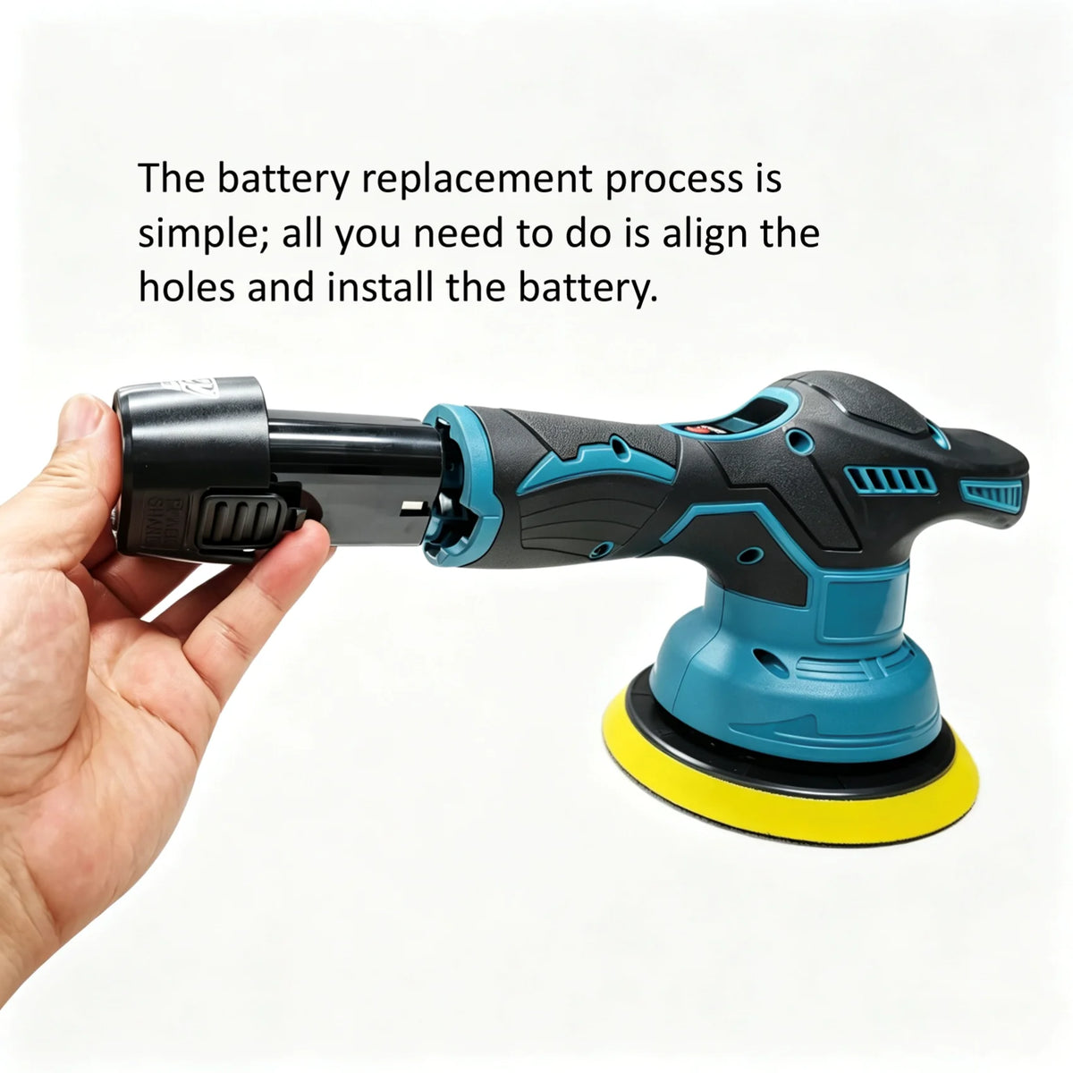 This 12V cordless electric polisher/Sander features 8 adjustable speeds and comes with a spare battery. It includes a sponge pad, dusting pad, and sandpaper. Suitable for car repair and detailing, polishing wood furniture sur