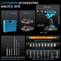 Cordless Impact Screwdriver Handheld Drill Power Tool 32 Torque Setting 2 Gear Speed Electric Screwdriver With 2 Batteries