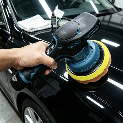 This 12V cordless electric polisher/Sander features 8 adjustable speeds and comes with a spare battery. It includes a sponge pad, dusting pad, and sandpaper. Suitable for car repair and detailing, polishing wood furniture sur