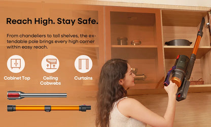 Erabros EV7 Cordless Vacuum Cleaner,70KPa Suction,550W Motor,70Min Runtime,Charging Storage Base,Stick Vacuum with Aroma Design