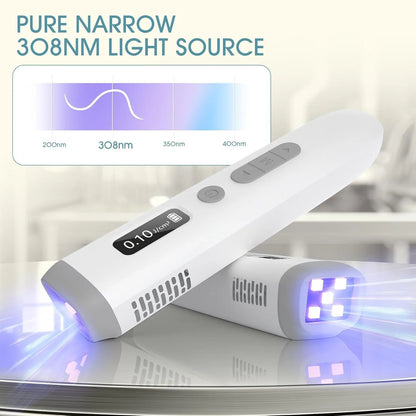 308nm UVB Vitiligo Phototherapy Lamp Handheld Home Use UV Light Therapy Device for Psoriasis Eczema White Spots Skin Treatment