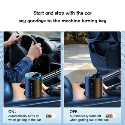 Car Intelligent Fragrance Machine, Automatic Spraying Function, Aluminum Alloy, Starry-Sky Ambient Light, Suitable for Car and Home