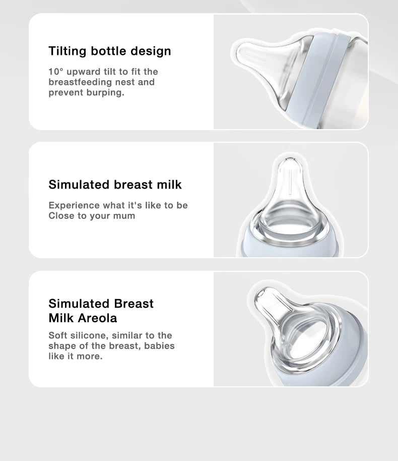 TOP Sale Baby Bottles Newborn Wide-caliber Nursing Glass Bottles Anti-flatulence Milk Feeding Bottles Infant 0-3 Month BPA Free