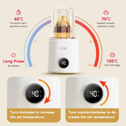 MAMIJOY Baby Bottle Warmer Multi Function 36-100° Adjustable Food Heater Milk Warmer Steriliser ACcurate Temperature Control N22