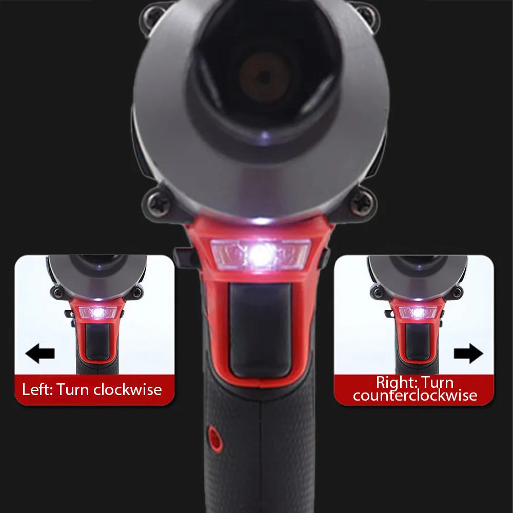 Fit For Milwaukee Battery 1300NM Large Torque Cordless Wrench Brushless Electric Impact Wrench Repair Power Tools Car Truck