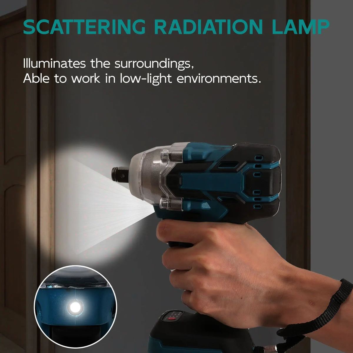 520N. m/1200N.M Cordless Electric Impact French Brushless Hand Electric Driver Electric Tool for Makita 18V Battery