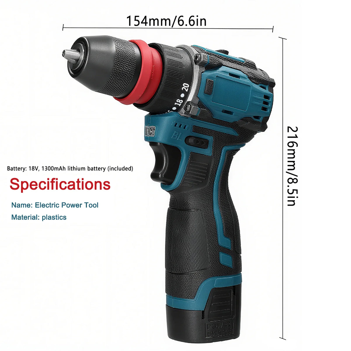 2in1 Brushless Electric Screwdriver Drill  55\45Nm Torque Cordless Speed Regulation Handheld Lithium Driver Dril with 2 Battery
