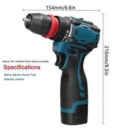 2in1 Brushless Electric Screwdriver Drill  55\45Nm Torque Cordless Speed Regulation Handheld Lithium Driver Dril with 2 Battery