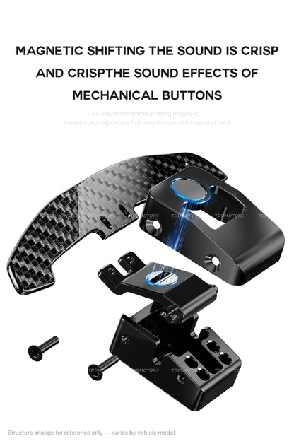 TDD Carbon Fiber Magnetic Paddle Shifters for Volkswagen GTI Golf 7 Golf R MK7/7.5 VW Scirocco Arteon Shift Paddle Extensions