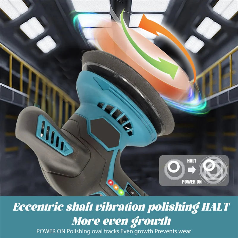 Cordless Buffer Polisher, 6 Variable Speeds, 2800-6000 RPM Car Buffer Polisher Kit With 2pcs 3.0Ah Battery For Car Polishing
