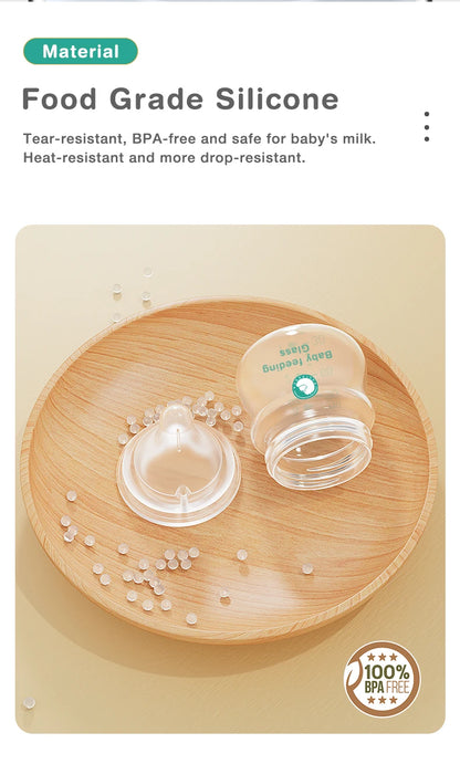 TOP Sale Baby Bottles Newborn Wide-caliber Nursing Glass Bottles Anti-flatulence Milk Feeding Bottles Infant 0-3 Month BPA Free