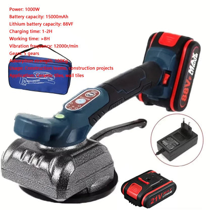 DWiusty 200KG Cordless Tile Tiling Machine Enlarged Suction Cup Tile Paving Tiles Vibrator 5 Gear Floor Vibrator Leveling Power Tools
