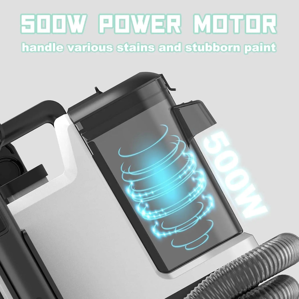 500W Portable Carpet Cleaner Machine 12Kpa Powerful Suction Multifunctional Fabric Sofa Curtain Upholstery Cleaner