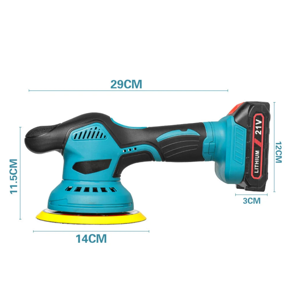 DWiusty 21V Wireless Electric Vehicle Polishing Machine Waxing Polishing Tools Automatic Waxing Machine 6-Speed Glazing Machine