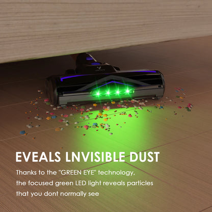 70 KPa/60-minute Cordless Vacuum Cleaner, 6-in-1 Handheld Vacuum Cleaner With LED Display, Upright Stick Vacuum Cleaner, Green Dust Detection Technology, Portable Vacuum Cleaner Suitable For Floors/Hard Surfaces