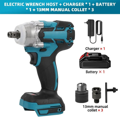 520N. m/1200N.M Cordless Electric Impact French Brushless Hand Electric Driver Electric Tool for Makita 18V Battery