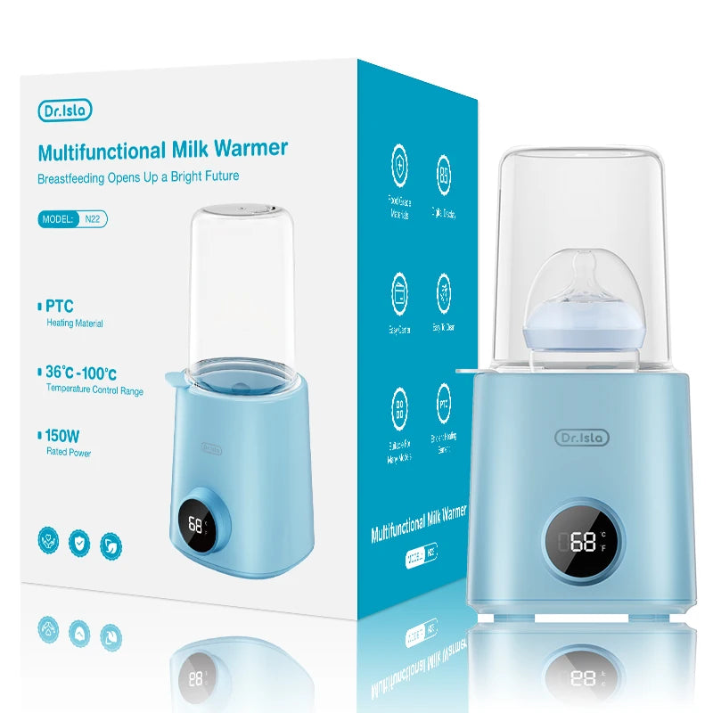 MAMIJOY Baby Bottle Warmer Multi Function 36-100° Adjustable Food Heater Milk Warmer Steriliser ACcurate Temperature Control N22