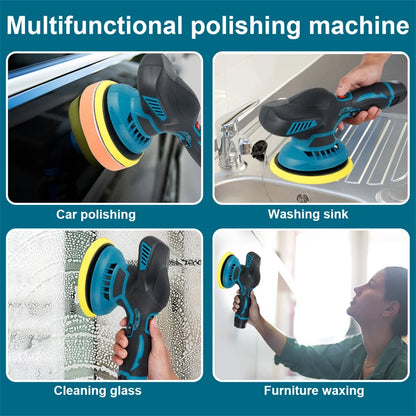 DWiusty 21V Wireless Electric Vehicle Polishing Machine Waxing Polishing Tools Automatic Waxing Machine 6-Speed Glazing Machine