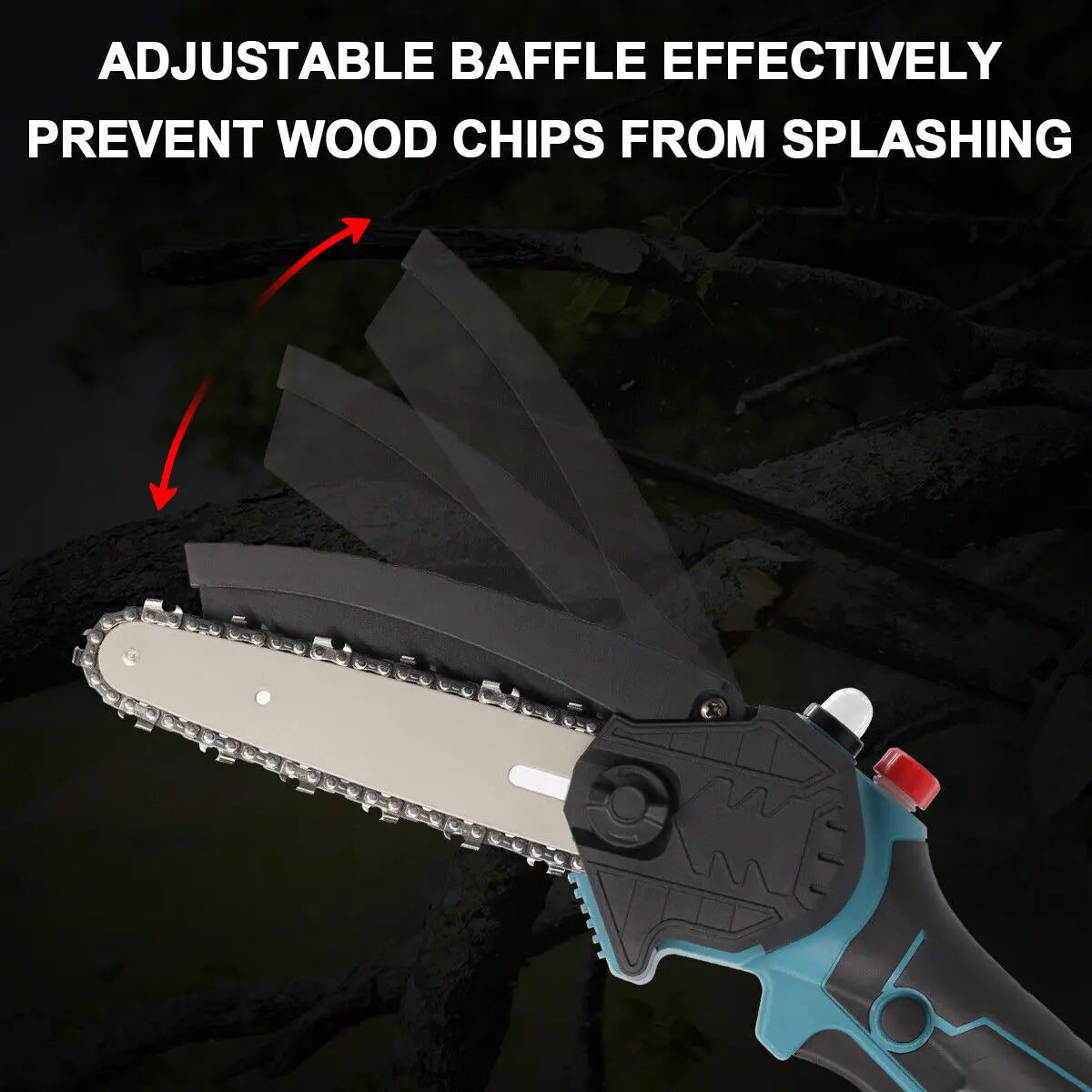 21V Cordless Mini Chainsaw, Upgraded 8-Inch Portable Electric Chainsaw with 2 Rechargeable Batteries, 2 Chainsaw Chains, 20,000 Rpm, Portable Wood Cutter for Garden Tree Pruning.