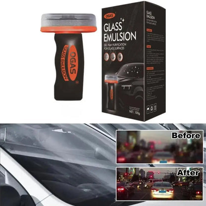 Handheld Glass Emulsion Oil Film Remover Car Windshield Cleaner For Front/Side/Rear Windows Rearview Mirror Auto Glass Cleaning