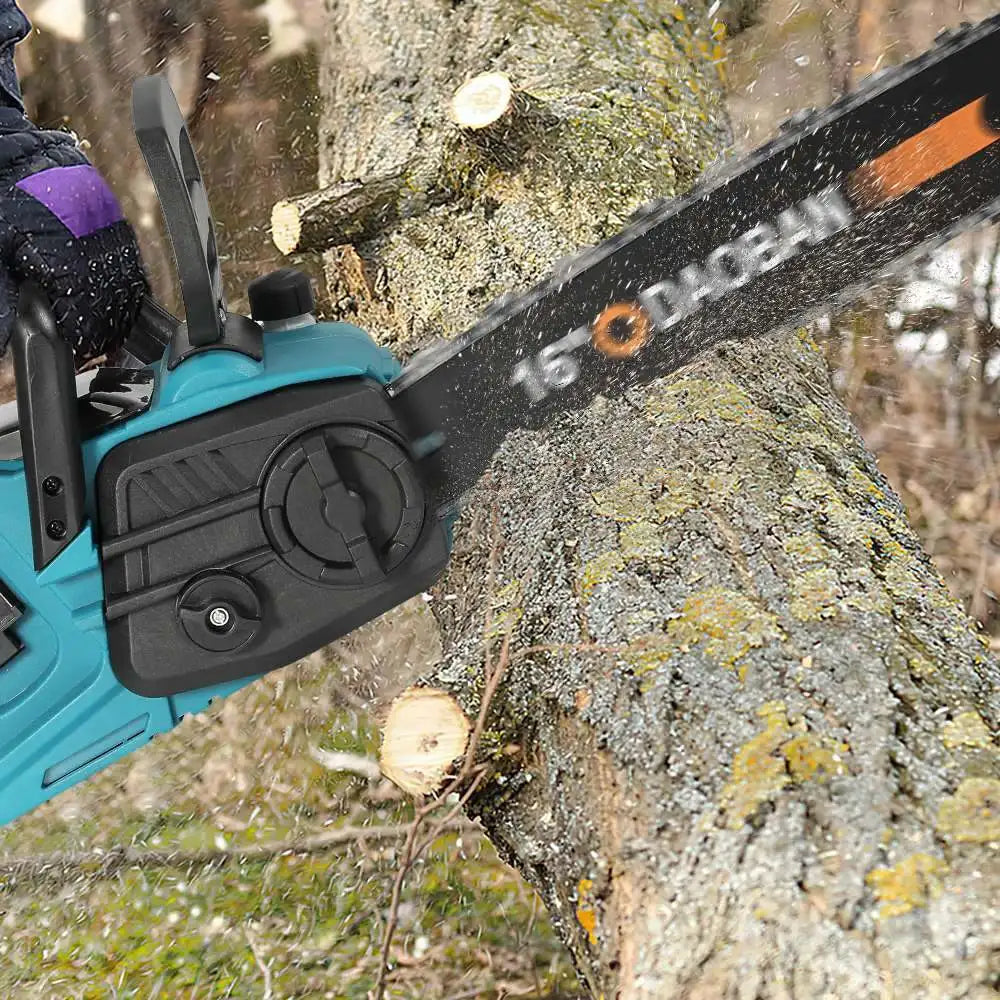 16-Inch Electric Chainsaw 3500W Brushless Motor Low-Vibration Handheld Gasoline-Free Smoke-Free Woodworking Power Tool