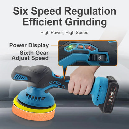 Cordless Car Polisher 6 Gears Electric Auto Polishing Cleaning Metal Waxing Wood Sanding Rust Removal Tool For Makita Battery ﻿