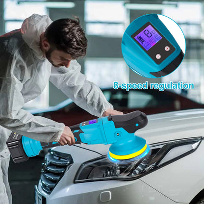 5Inch 8Gears Digital Display Cordless Electric Polisher Car Polishing Waxing Sanding Machine For Makita 21V Battery Pin