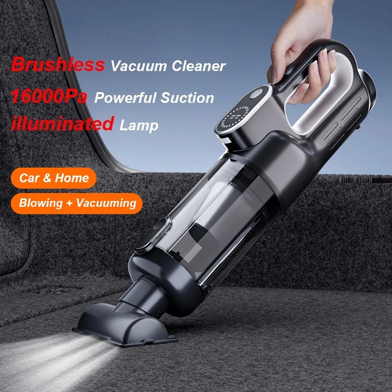 Handheld Wireless Vacuum Cleaner Strong Suction Mini Car and Home 18000Pa LED Screen Display Vacuum Cleaner One-Key Car Home Office Pet