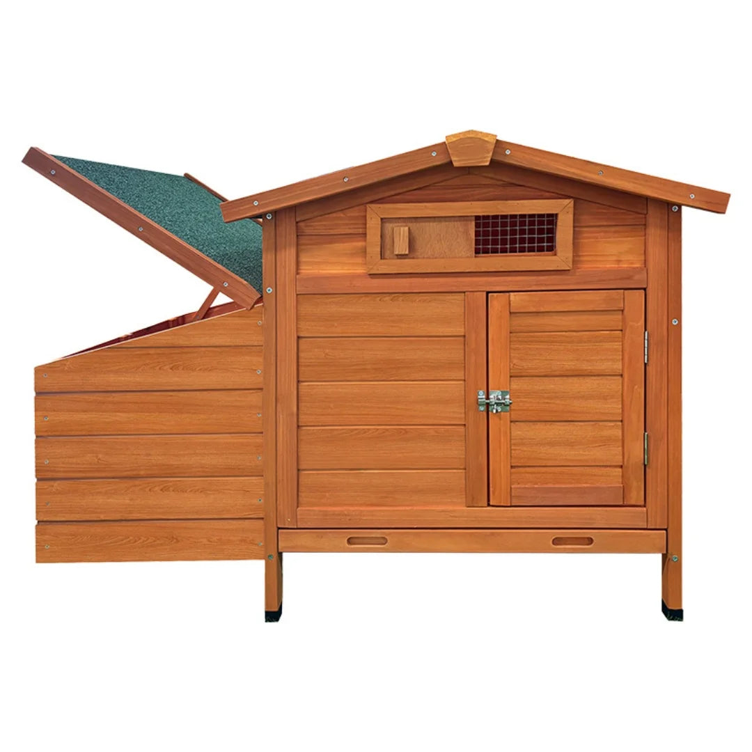Chicken Coop on Stilts with Wooden Laying Nest Protects Chickens from Predators, Raised Nest, Easy to Clean
