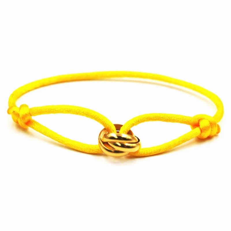 Zalman Wholesale GDS888 Luxury Unisex Bracelet 3 Metal Buckle Hand Chain Adjustable Men's Rope Bracelet for Women Jewelry Gifts
