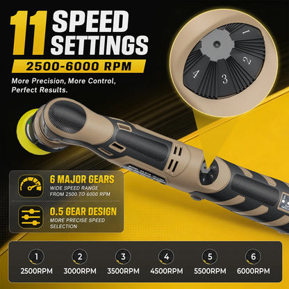 Cordless 12V Mini Car Polisher Detailing Wireless Car Polishing Machine 1/1.5/3 Inch Pads Kit For Auto Waxing