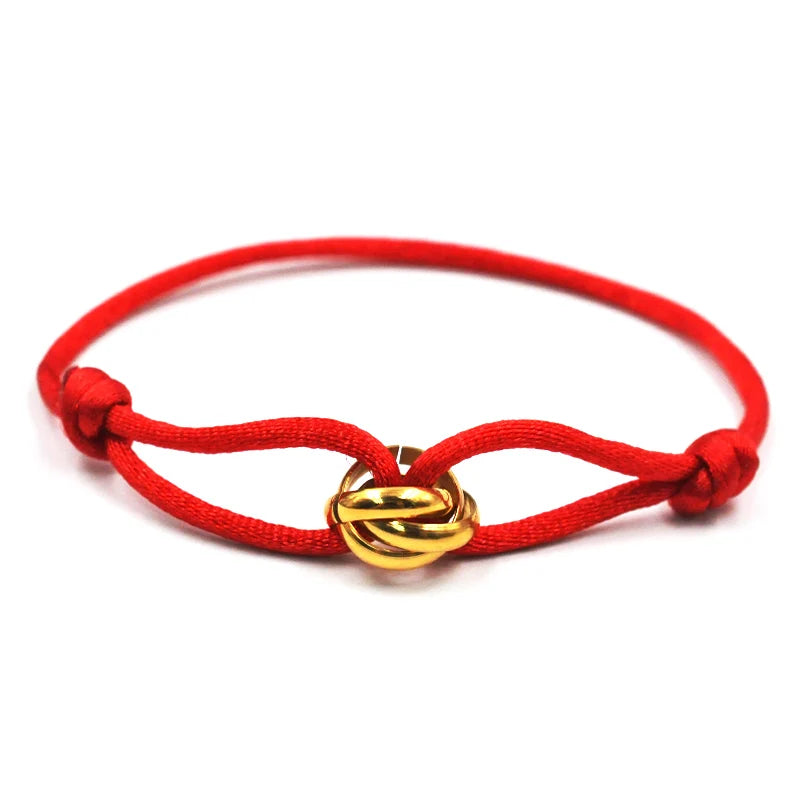 Zalman Wholesale GDS888 Luxury Unisex Bracelet 3 Metal Buckle Hand Chain Adjustable Men's Rope Bracelet for Women Jewelry Gifts