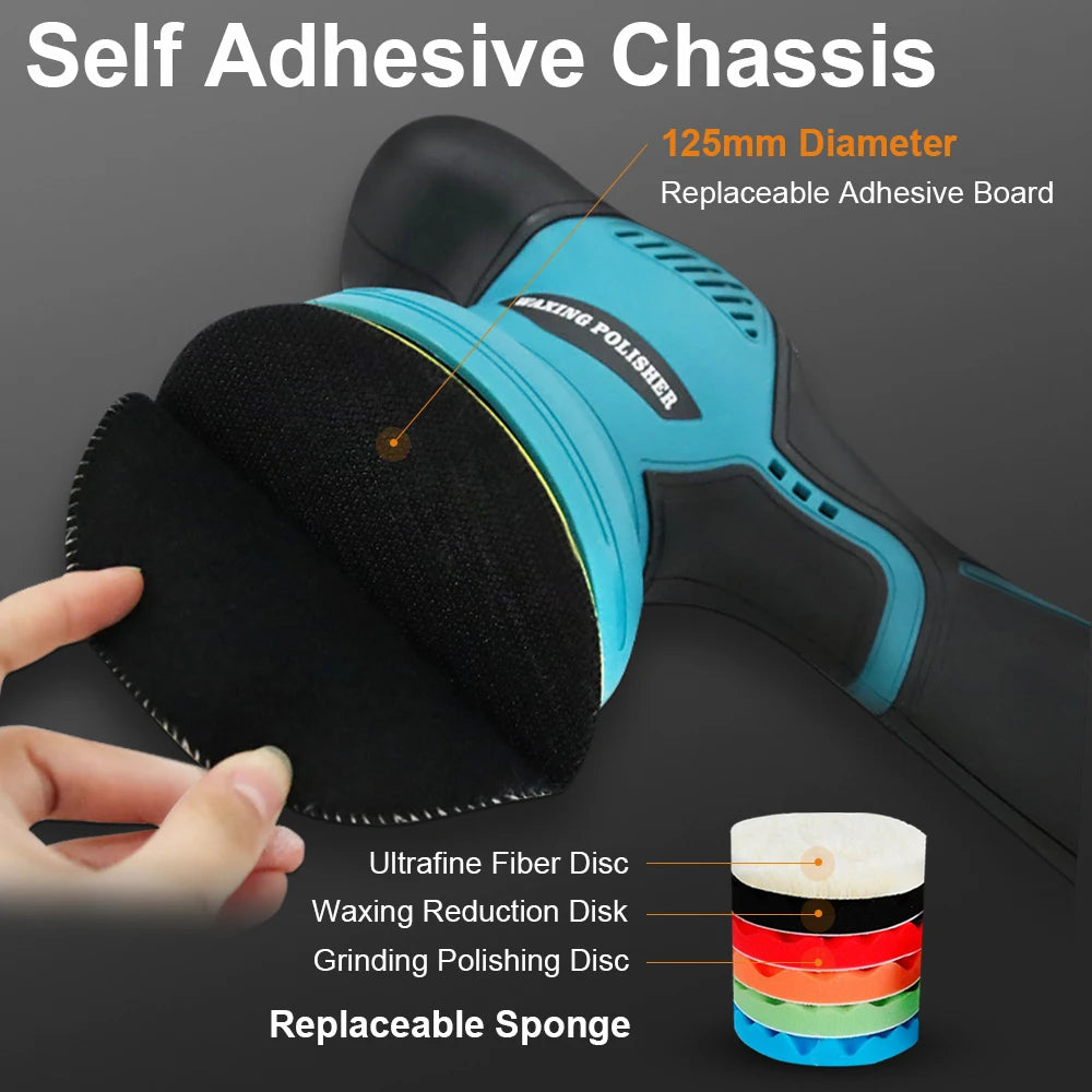 Wireless Car Polisher 12V 2800-5500rpm Cordless Car Polishing Machine Electric Polishing Wax Tool Noiseless 8 Variable Speeds