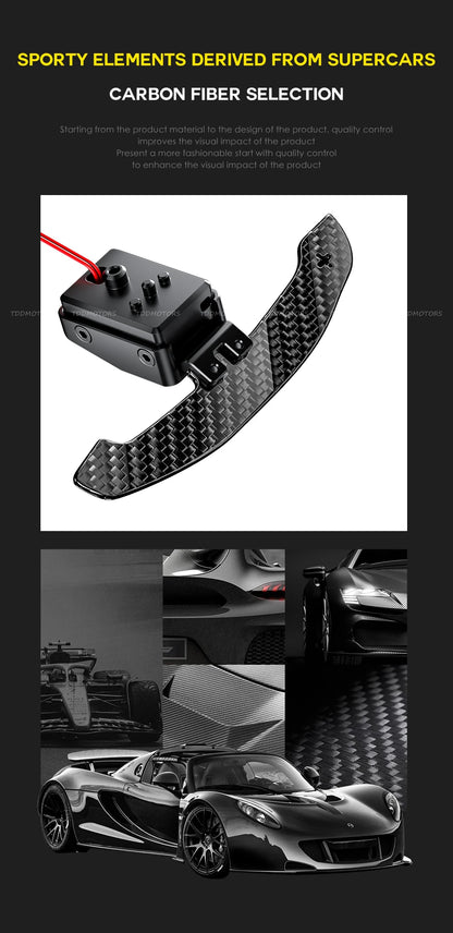 TDD Carbon Fiber Steering Wheel Magnetic Paddle Shifter for Volkswagen Golf 8 MK8 CC GTI R Car Modified Interior