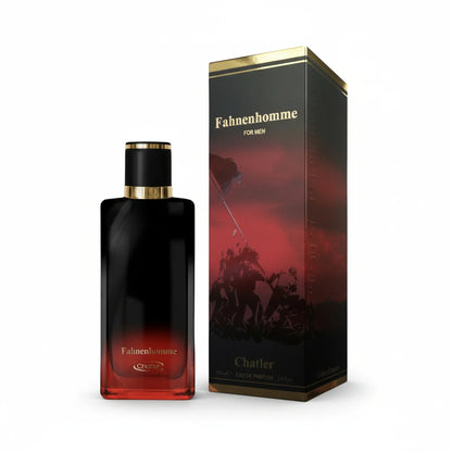 Fahnenhomme for men 100ml - Chatler. Men's perfume Eau de Parfum woody floral with notes of lavender, nutmeg, and leather base.