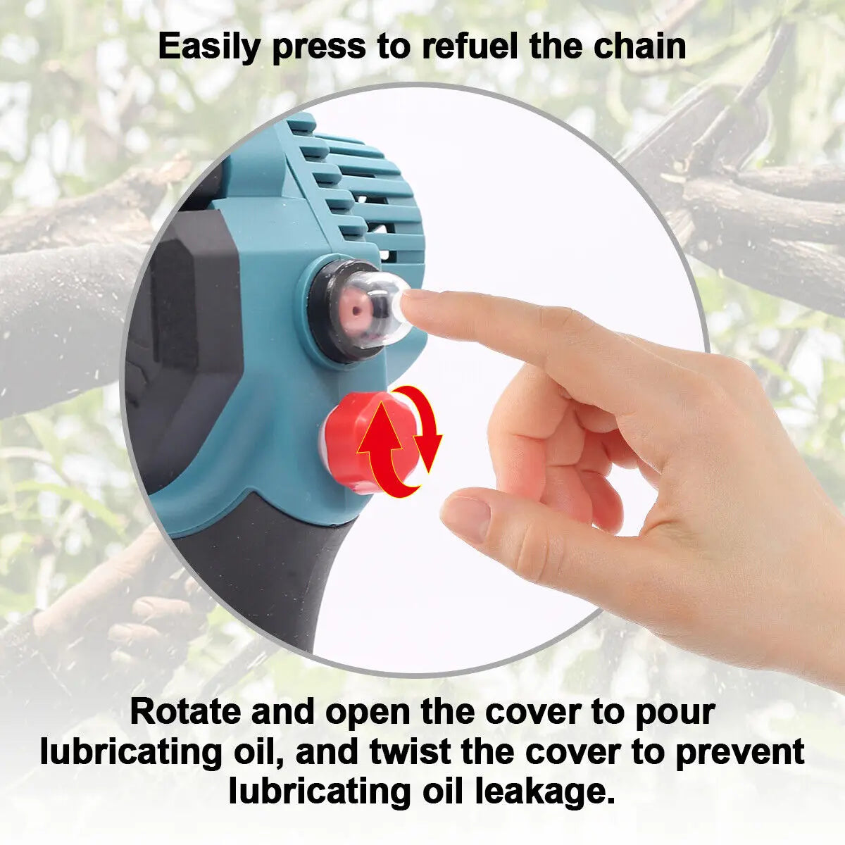 21V Cordless Mini Chainsaw, Upgraded 8-Inch Portable Electric Chainsaw with 2 Rechargeable Batteries, 2 Chainsaw Chains, 20,000 Rpm, Portable Wood Cutter for Garden Tree Pruning.