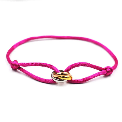 Zalman Wholesale GDS888 Luxury Unisex Bracelet 3 Metal Buckle Hand Chain Adjustable Men's Rope Bracelet for Women Jewelry Gifts