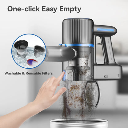 60KPa, 50min, 1L wireless vacuum cleaner for animal hair, Carpet, hard floors, N700