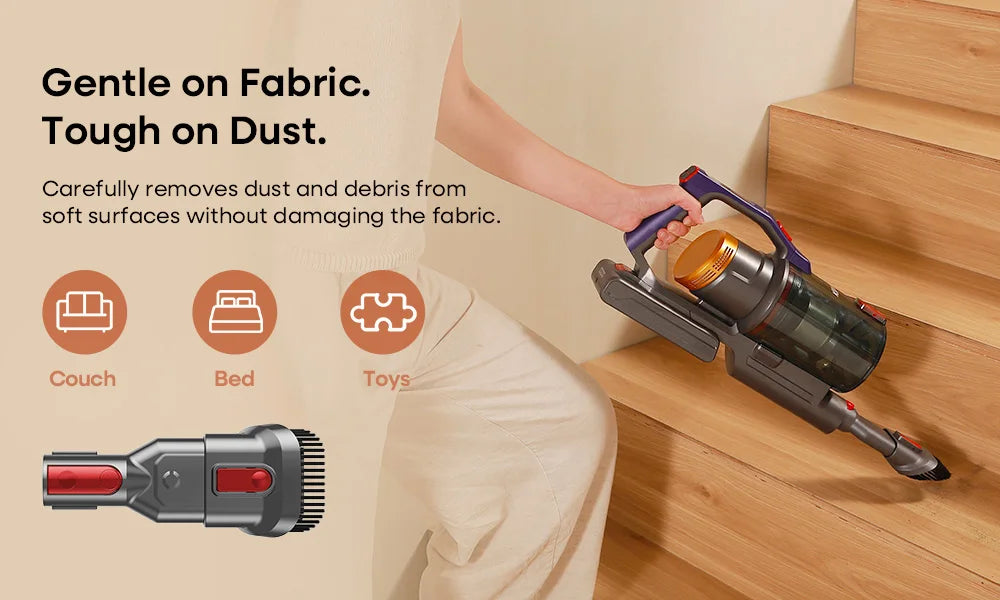 Erabros EV7 Cordless Vacuum Cleaner,70KPa Suction,550W Motor,70Min Runtime,Charging Storage Base,Stick Vacuum with Aroma Design